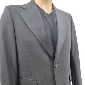 Neiman Marcus Mens Vintage Two-Piece Black Tuxedo With Satin Lapels Size 38R